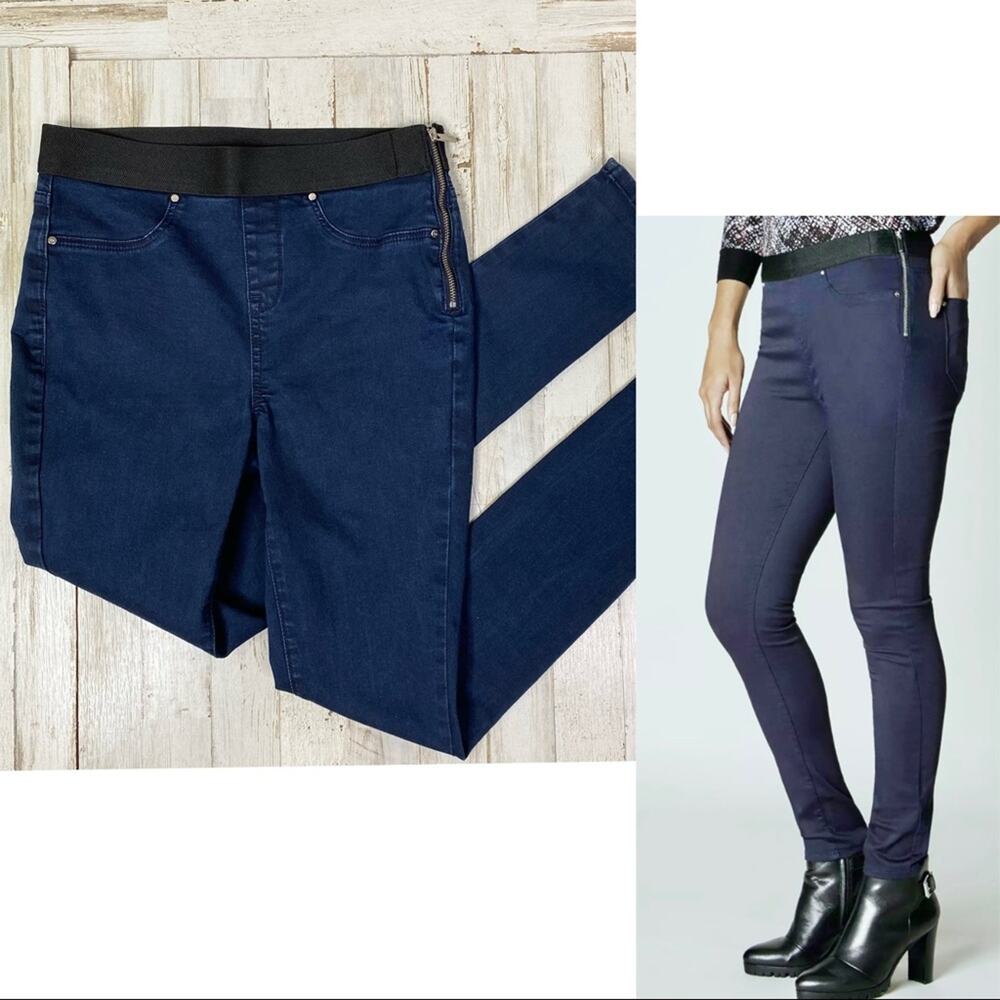 Karen Millen Jeggings Skinny Jeans Womens Size 4 Stretch Denim Dark Wash